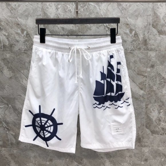 THOM BROWNE Boat crossing beach shorts